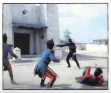 #26 Zorro fights off the soldiers as he arrives with Doctor Hernandez.