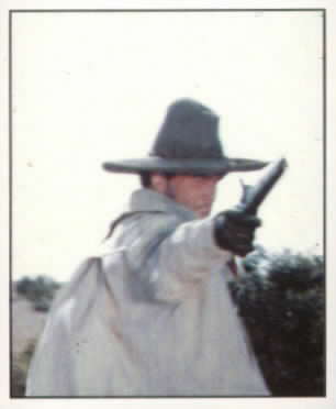 #74 Enrique Vargas tries to shoot at Zorro.