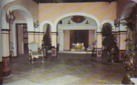 View of the set for the de la Vega hacienda