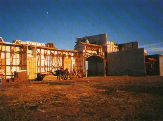 Another exterior view of the pueblo set